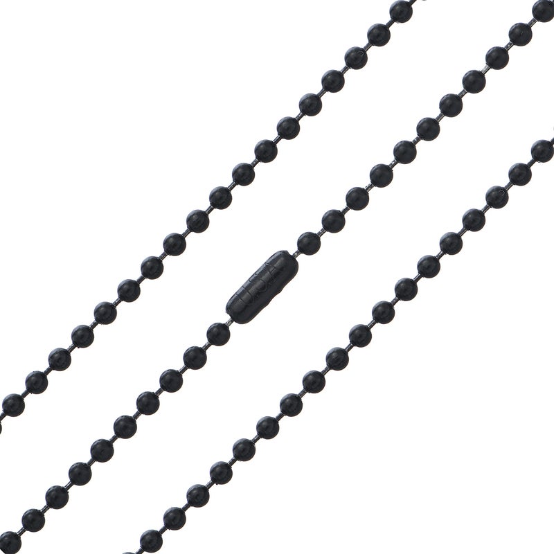 bouti1583 Black Oxide Stainless Steel Ball Chain Necklace - 3.2mm, 29.5" - Image 1